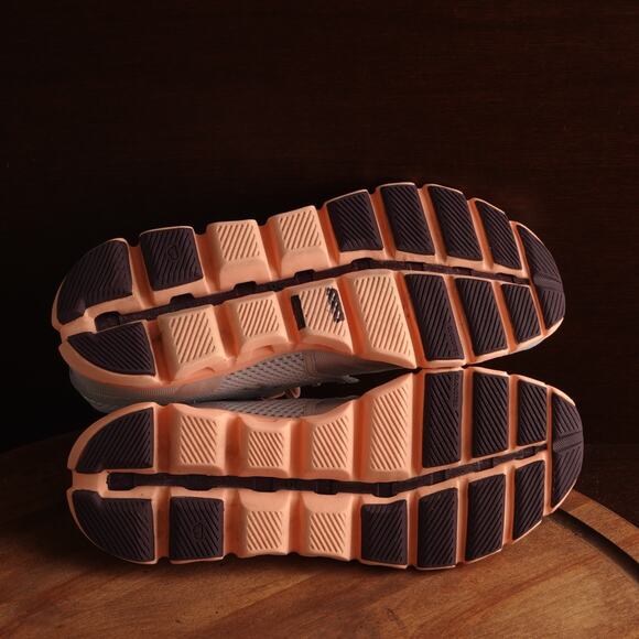 On Running Sneakers Womens SZ 11 Gray Orange Cloud X Athletic Training Gym Shoes - Picture 9 of 16